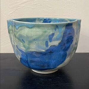 Beautiful Handcrafted Blue and Green Ceramic Mixing Bowl